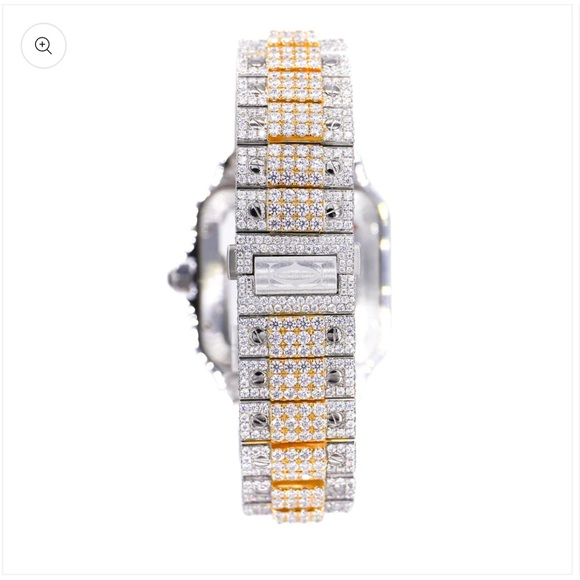 CS Two Tone 41MM Moissanite Diamond Watch 20CT - Picture 5 of 5